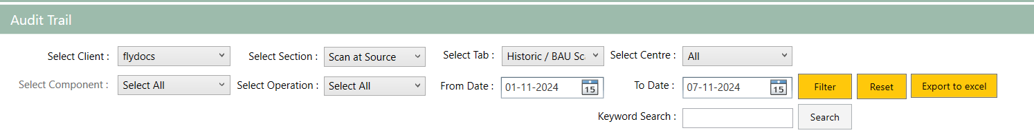 Flydocs Fscc How do I view Audit Trail of FSCC?